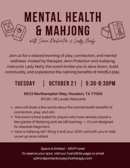 Mental Health & Mahjong Oct 21
